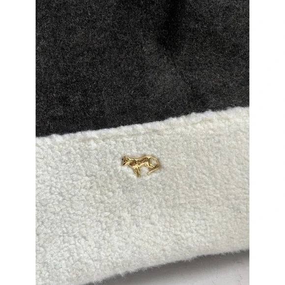 Emma Fox Caspian Shoulder Bag Tote Large Felt Sherpa Gray Cream Purse Trendy - Picture 3 of 9